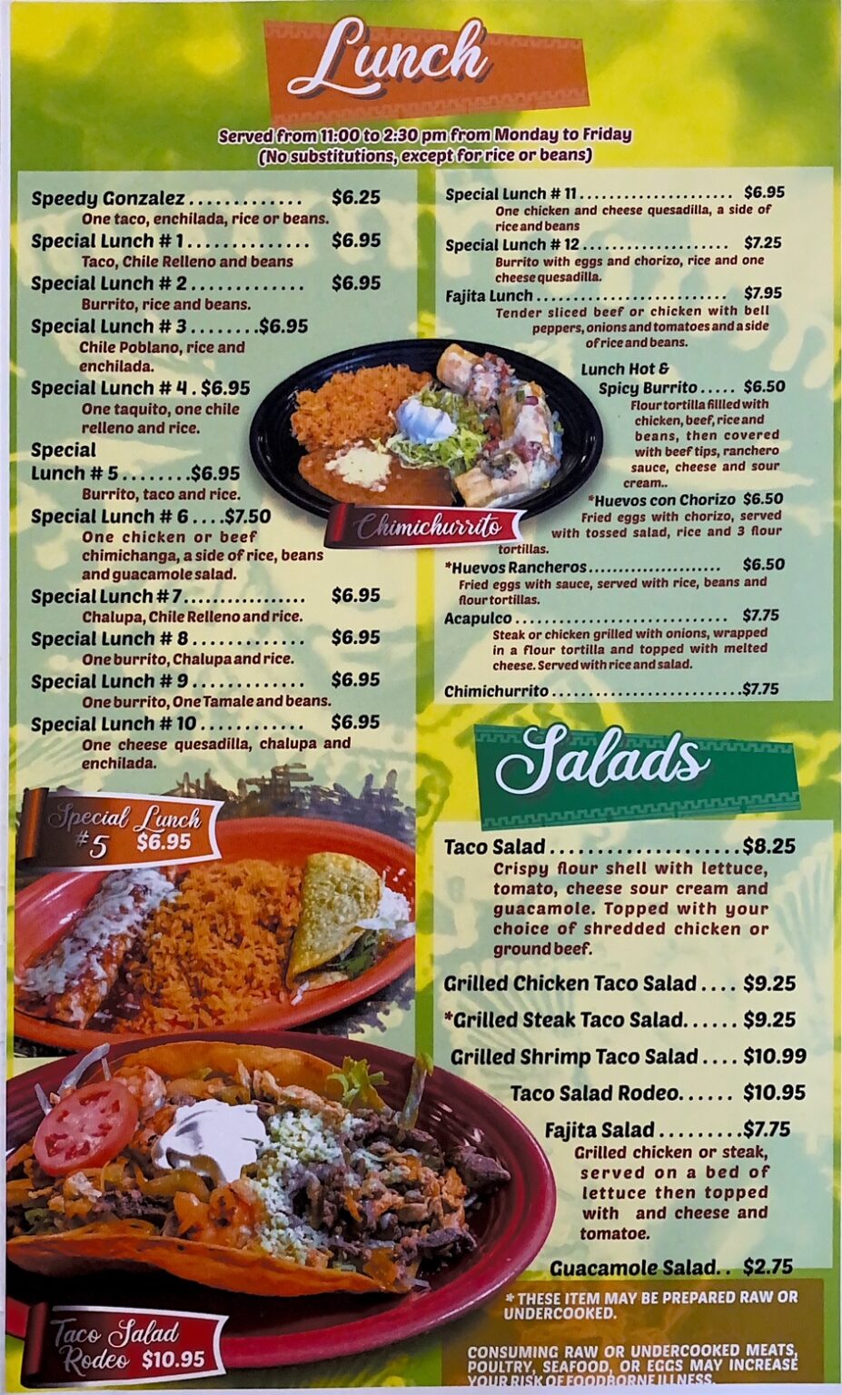 Mi Casa Mexican Restaurant | Menu